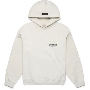 Essentials Fear of God Light Oatmeal Hoodie, Light Oatmeal, X-Large